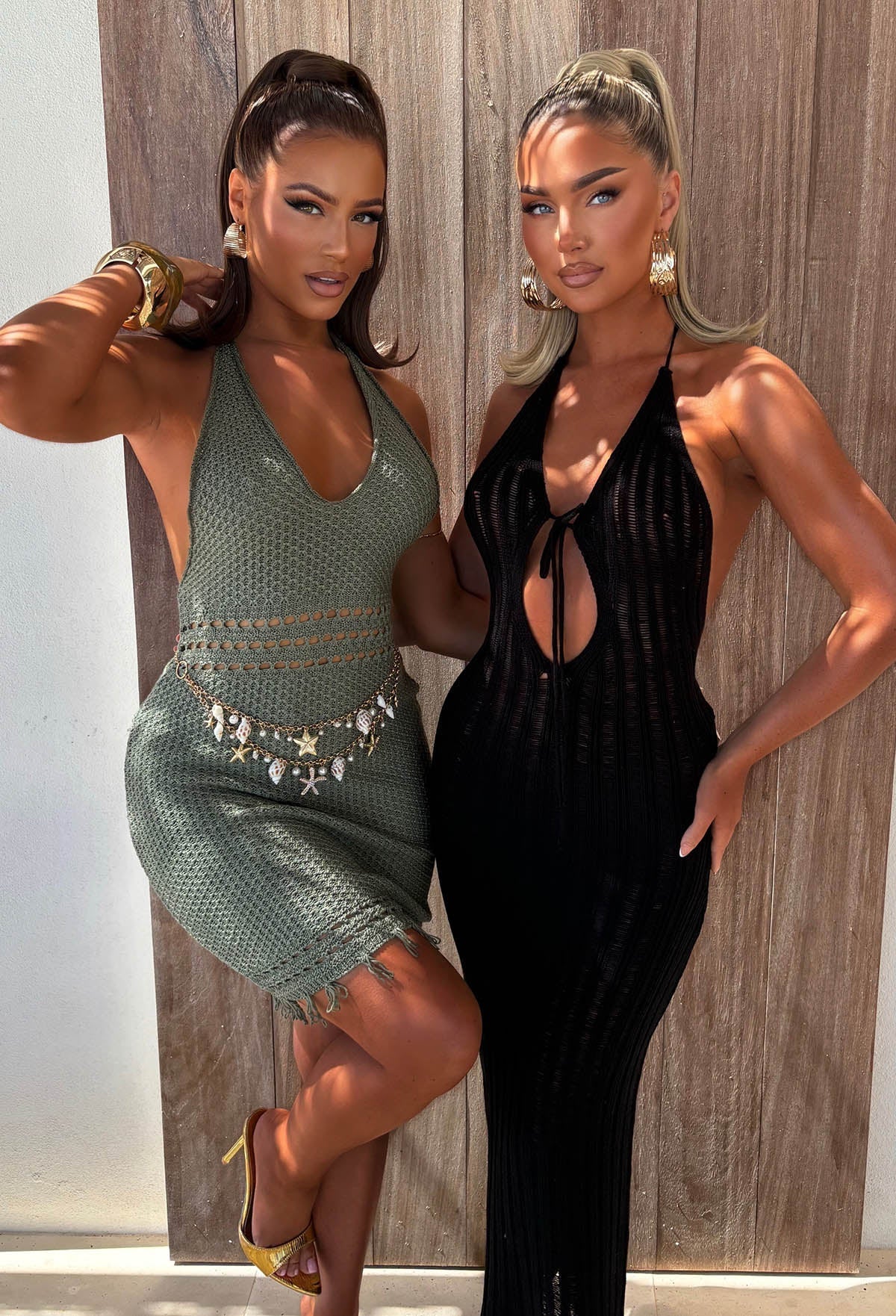 Coastal Daze Black Knitted Maxi Cover Up