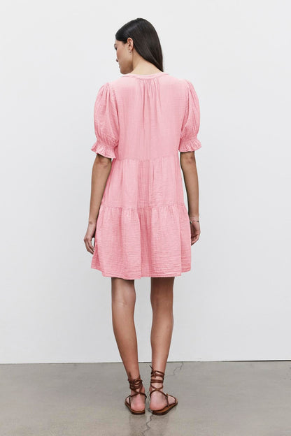 CLARISSA COTTON GAUZE TIERED DRESS