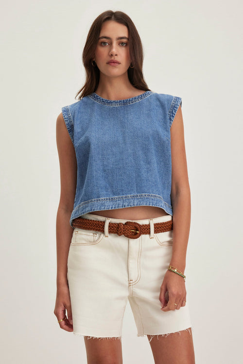 LOREN DENIM TOP