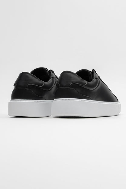 LEATHER TRAINER - BLACK