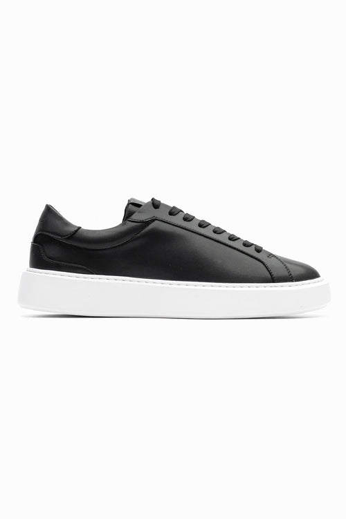 LEATHER TRAINER - BLACK