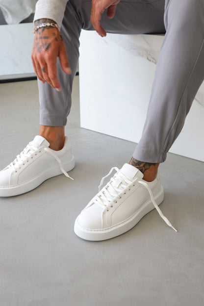 LEATHER TRAINER - WHITE