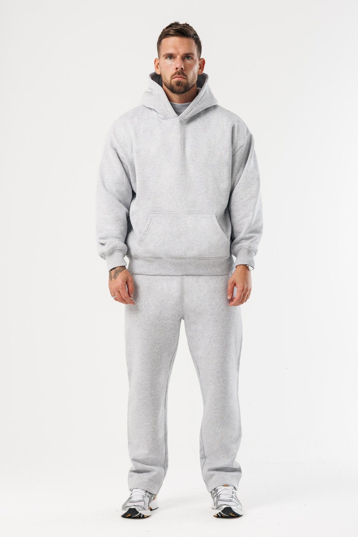 HOODIE - GREY MARL
