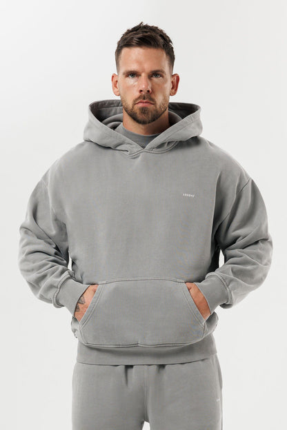HOODIE - WASHED GREY