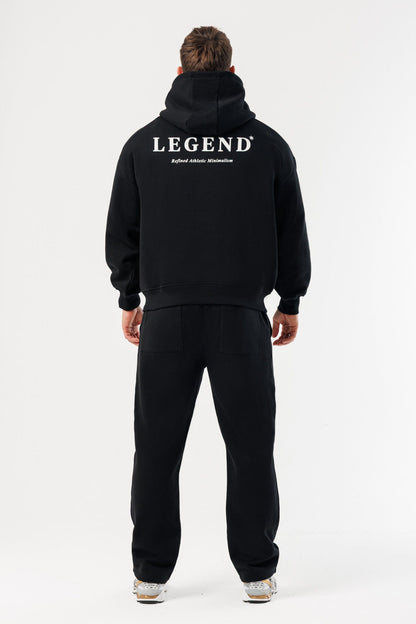 PRINT HOODIE - BLACK