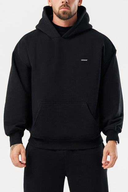PRINT HOODIE - BLACK