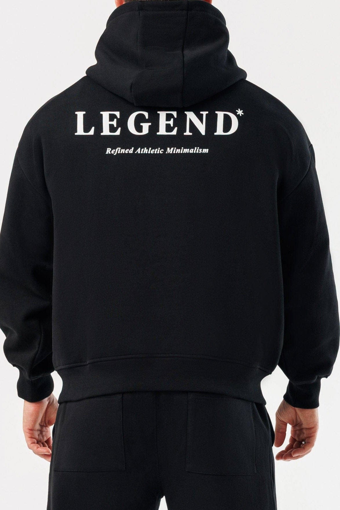 PRINT HOODIE - BLACK