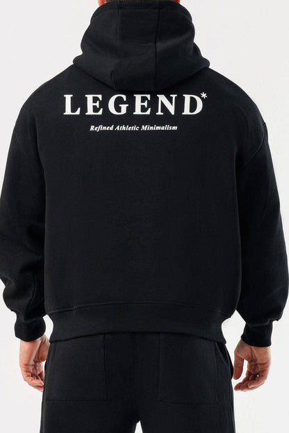 PRINT HOODIE - BLACK