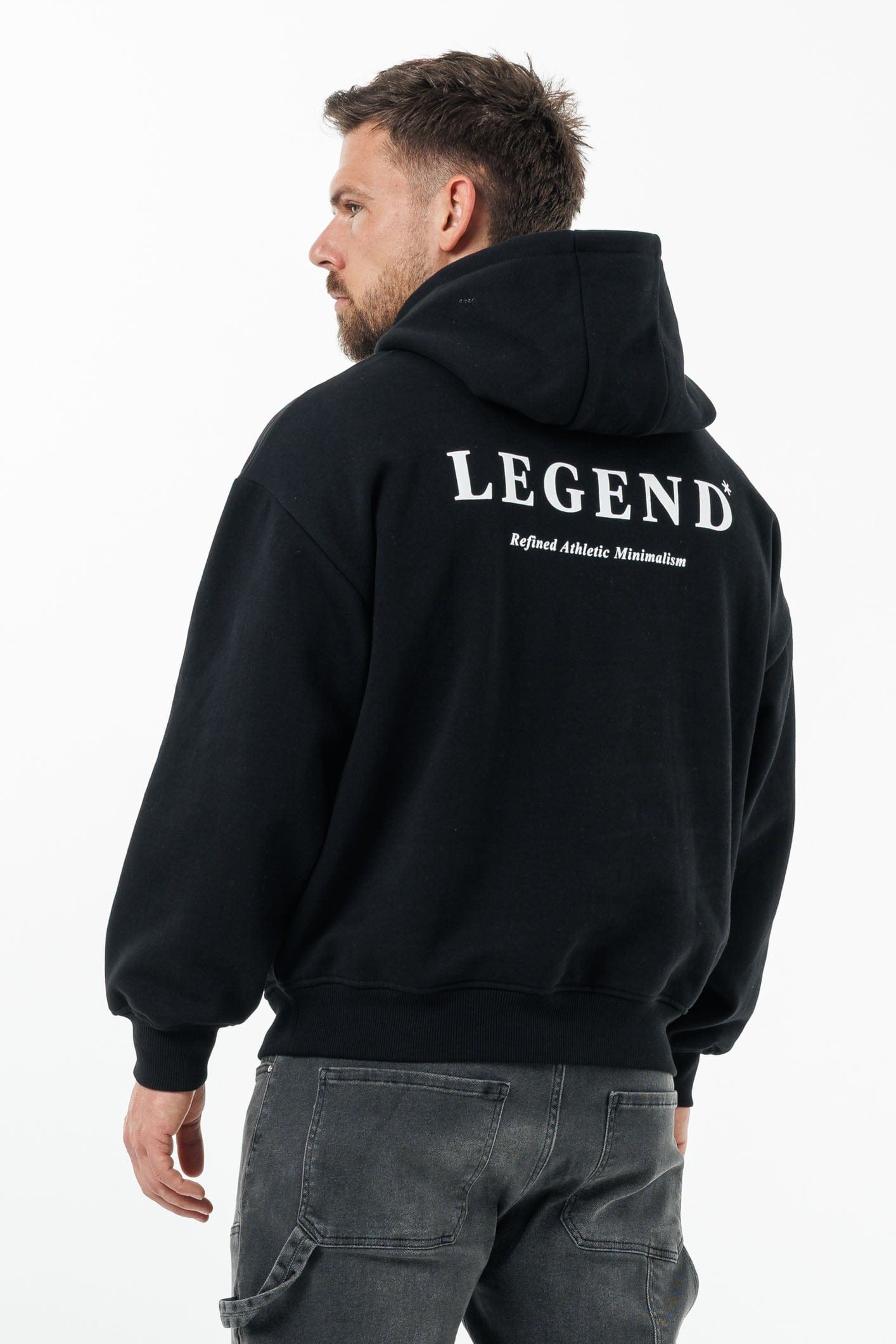 PRINT HOODIE - BLACK
