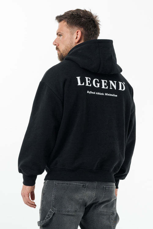 PRINT HOODIE - BLACK