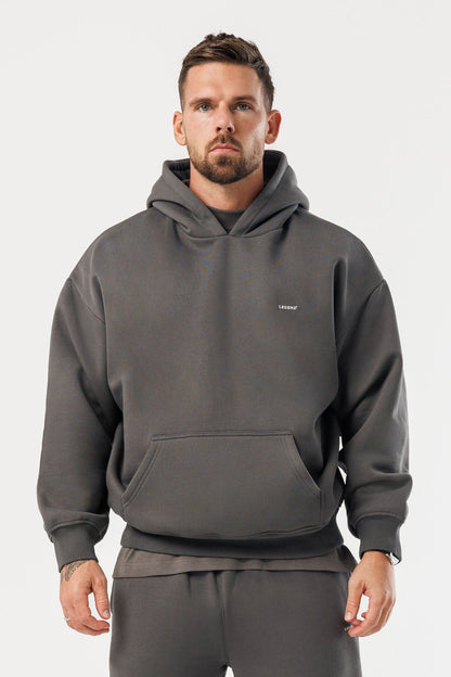 PRINT HOODIE - DARK GREY