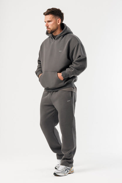 PRINT HOODIE - DARK GREY