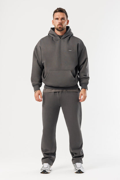 PRINT HOODIE - DARK GREY