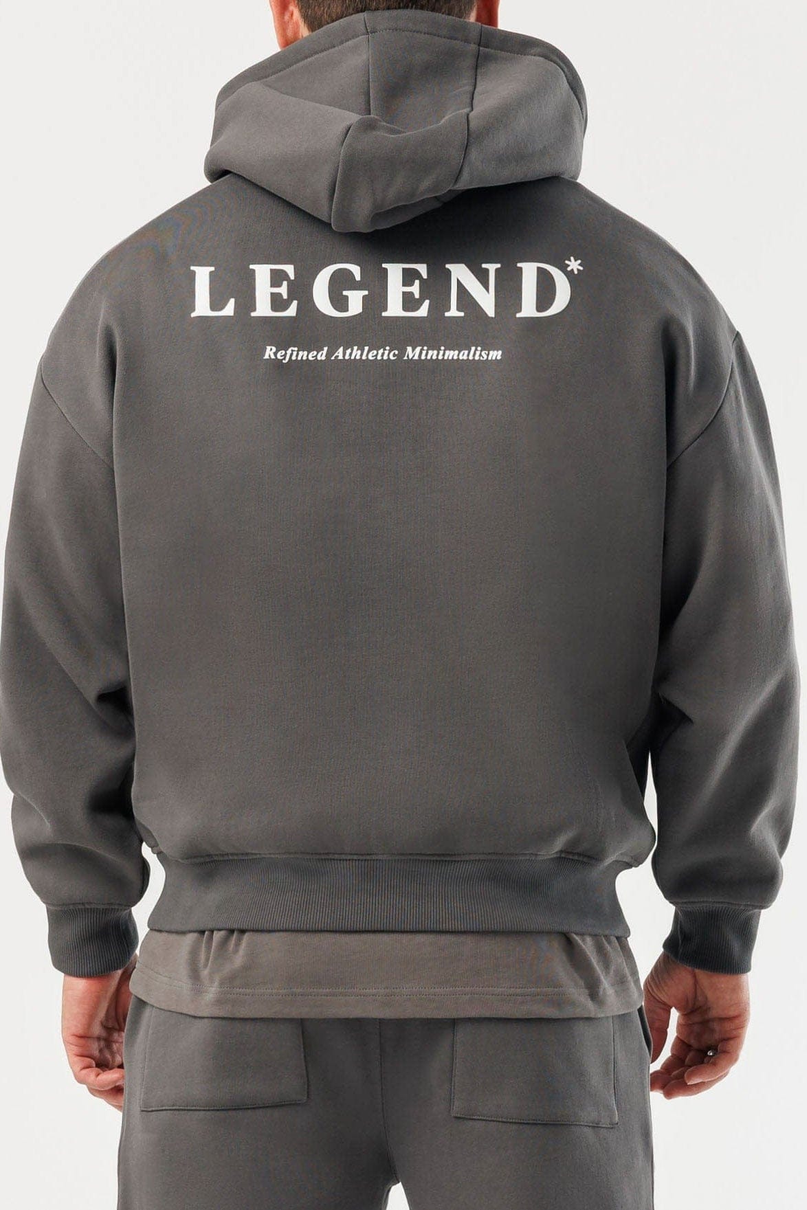 PRINT HOODIE - DARK GREY