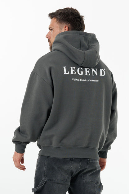 PRINT HOODIE - DARK GREY