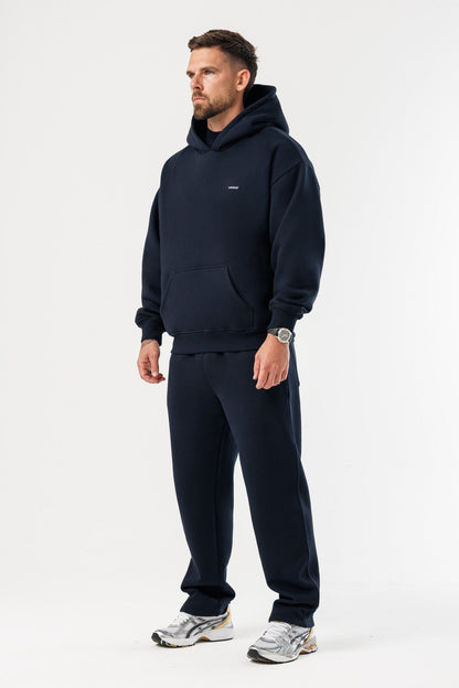 PRINT HOODIE - NAVY