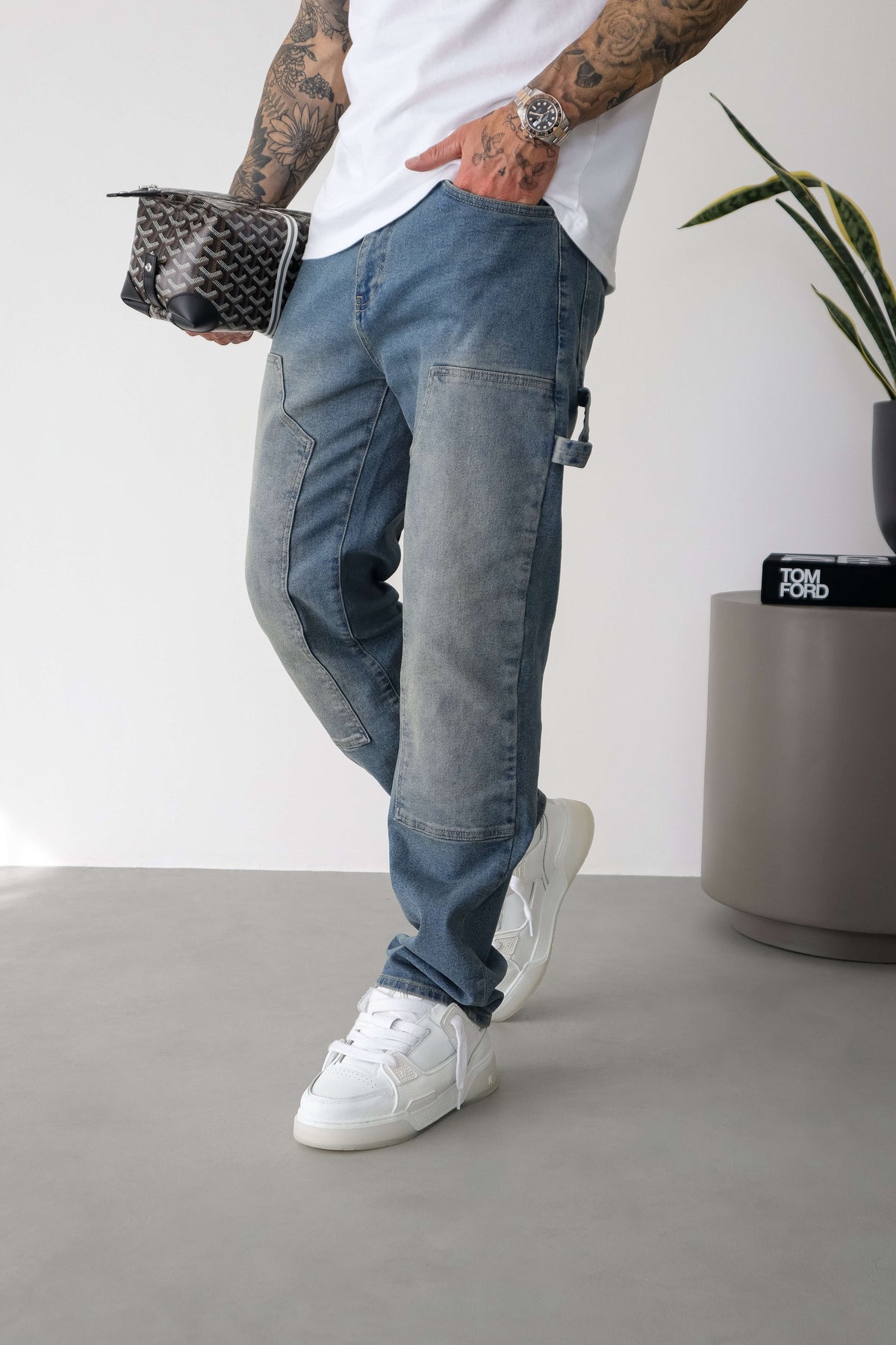 CARPENTER JEANS - WASHED STONE BLUE