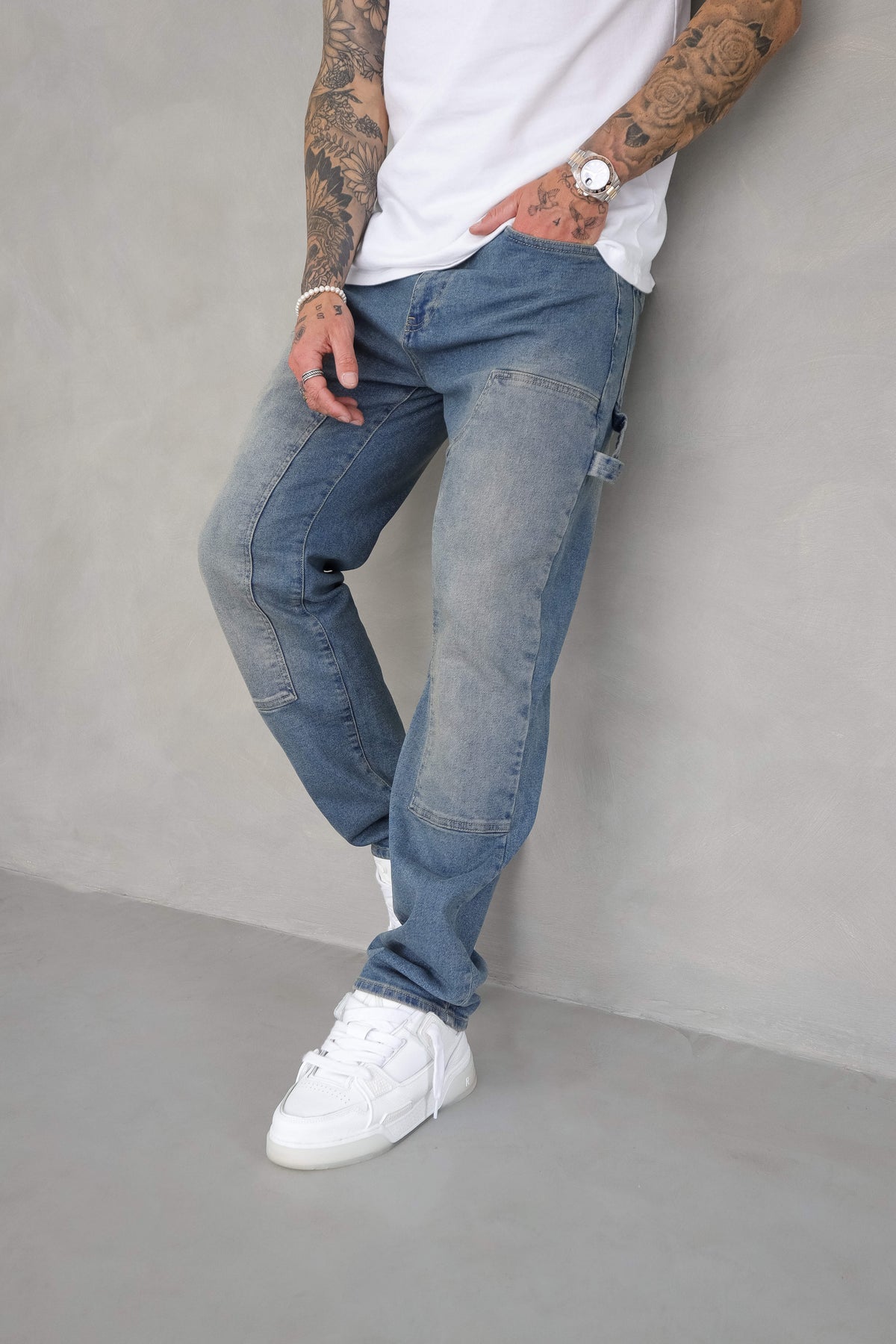 CARPENTER JEANS - WASHED STONE BLUE