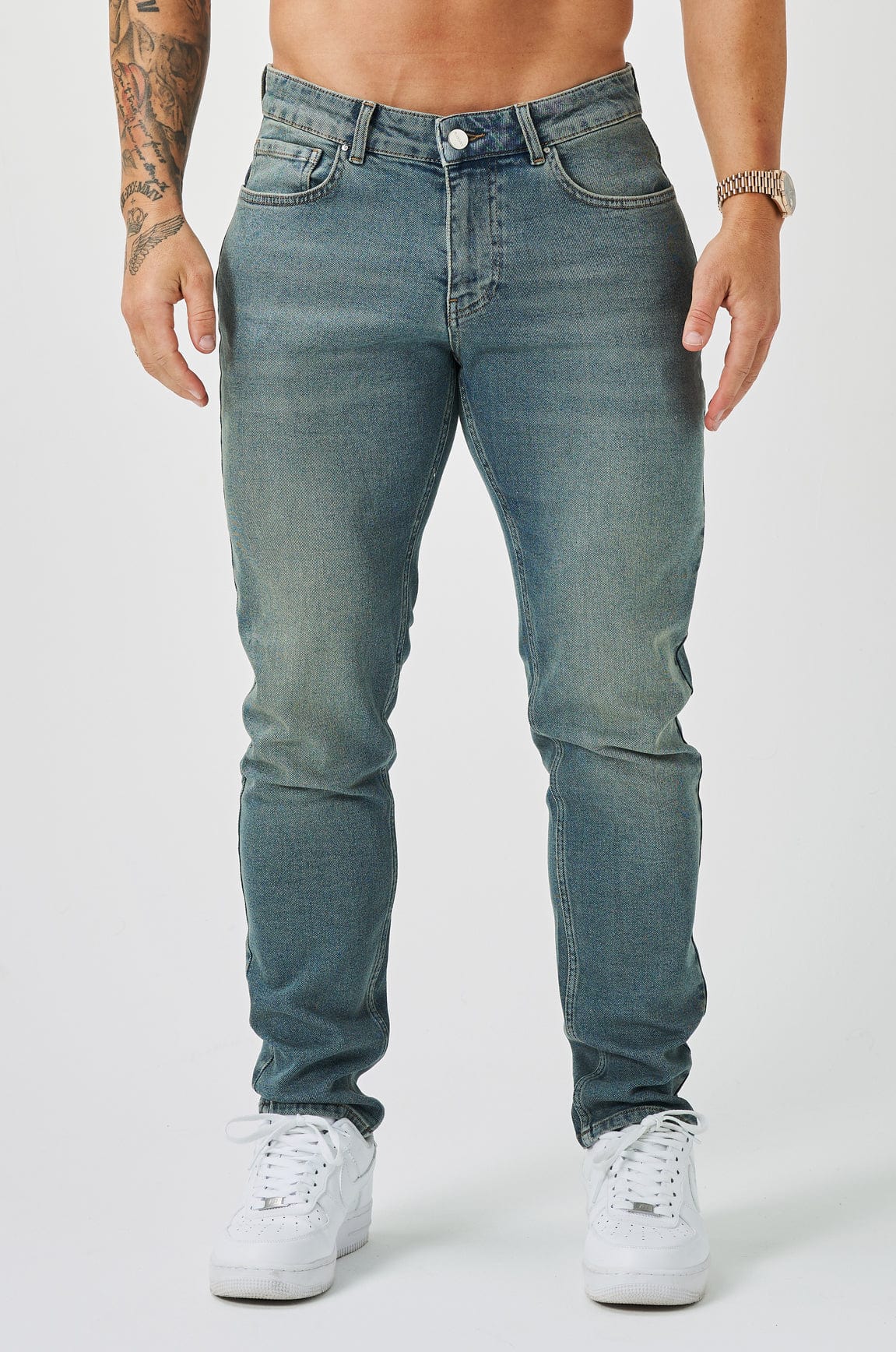 SLIM FIT JEANS 2.0 - STONE WASHED BLUE