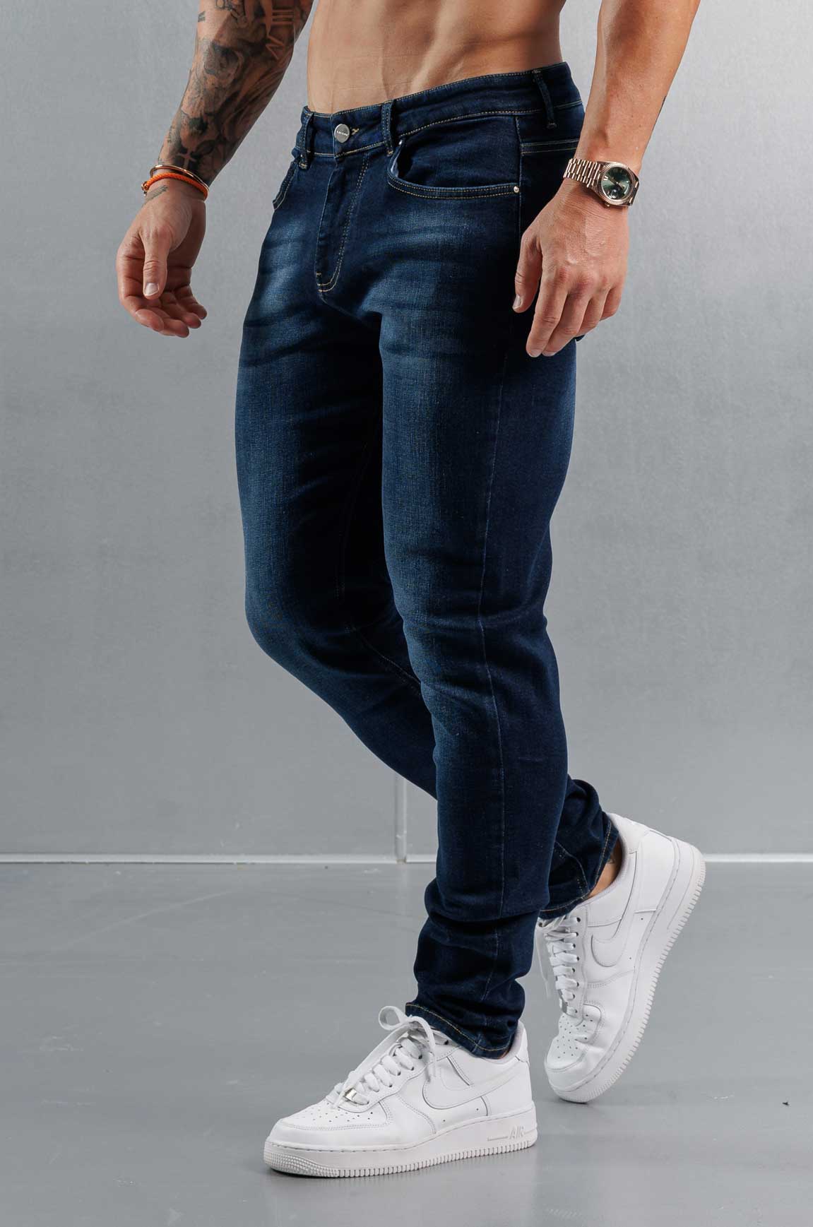 SLIM FIT JEANS 2.0 - WASHED DARK BLUE