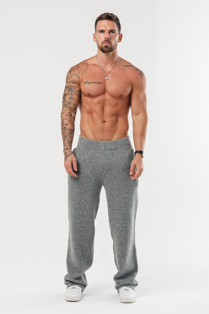 KNIT JOGGER - GREY MARL