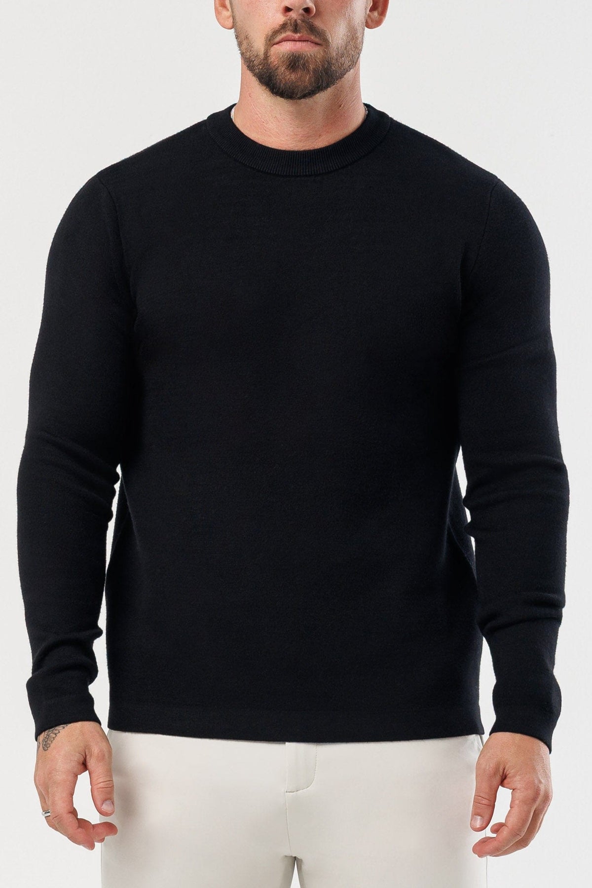 LUXE KNIT SWEATER - BLACK