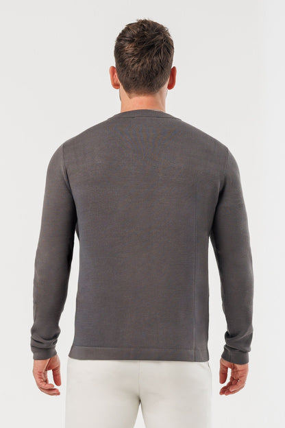 LUXE KNIT SWEATER - DARK GREY