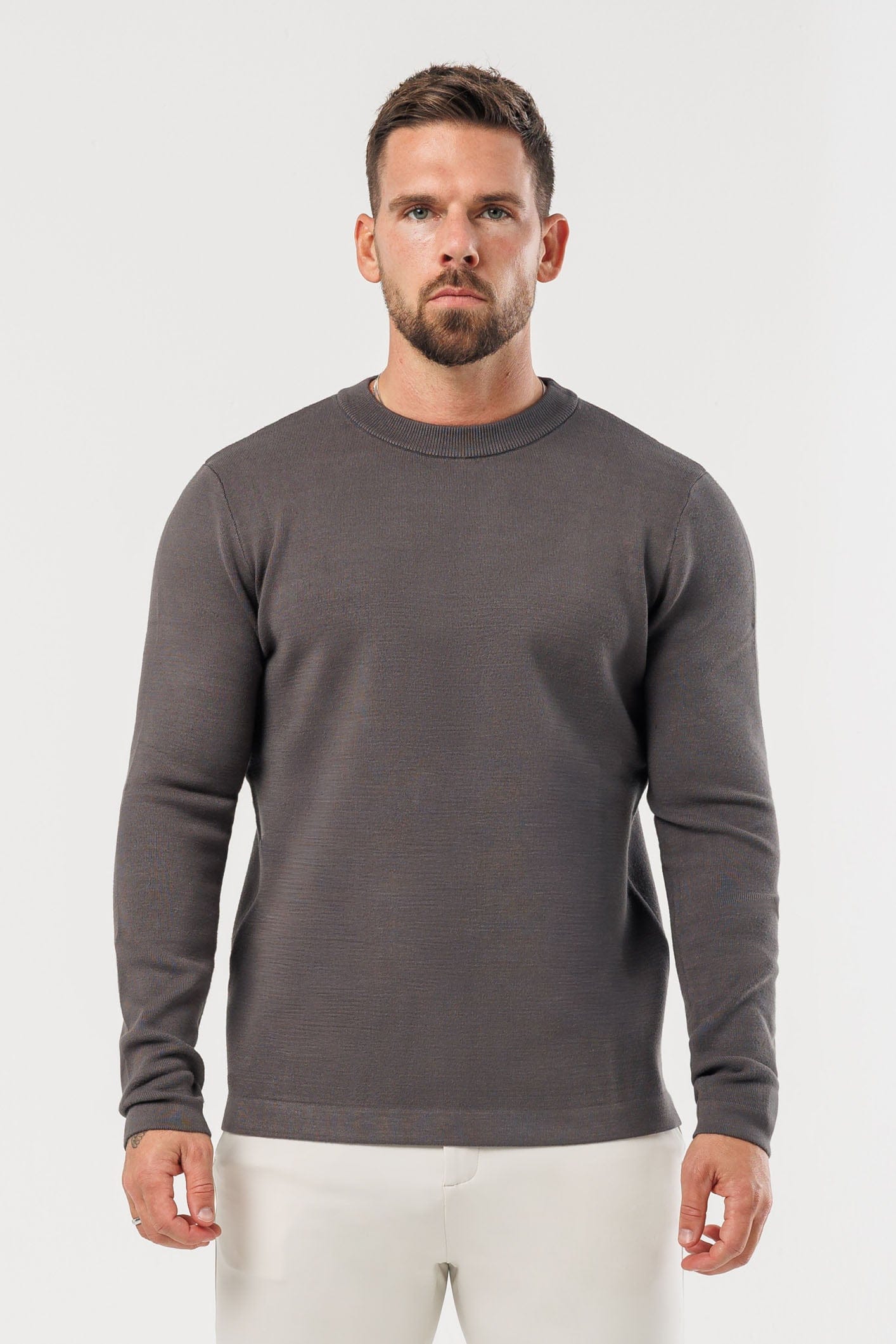 LUXE KNIT SWEATER - DARK GREY
