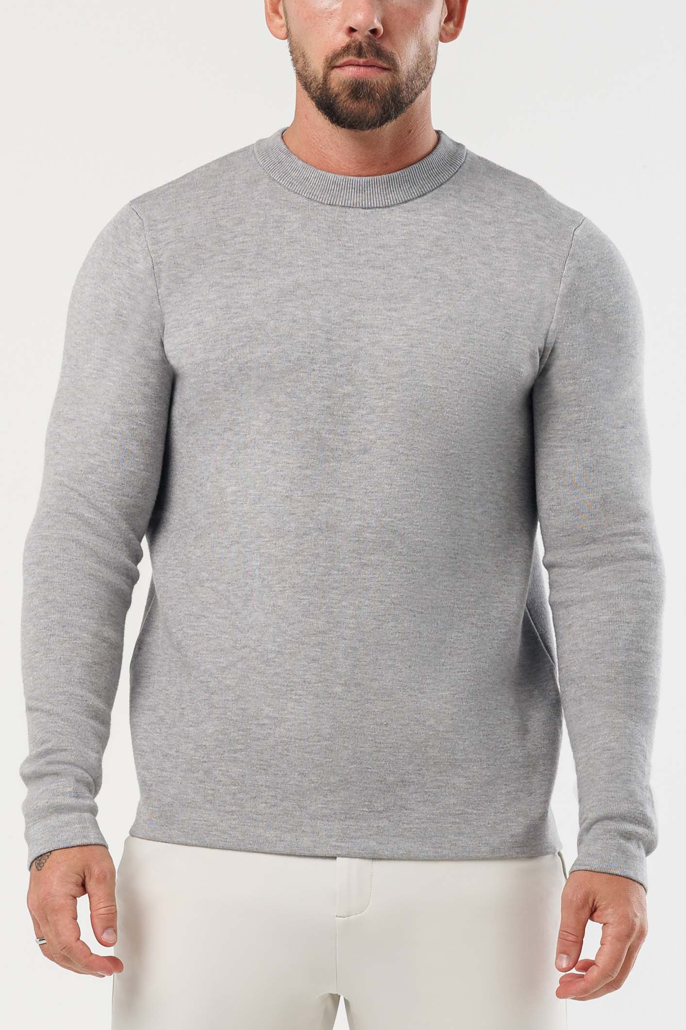 LUXE KNIT SWEATER - GREY