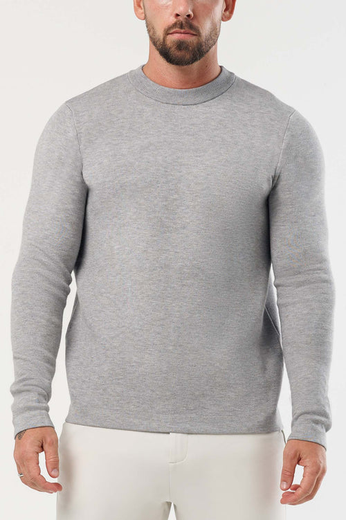 LUXE KNIT SWEATER - GREY