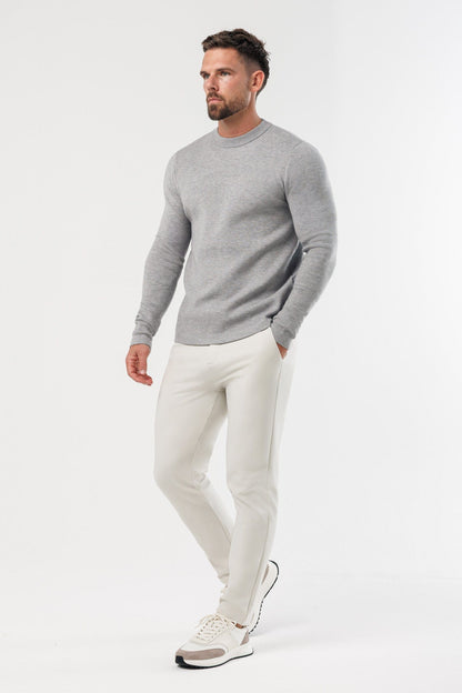 LUXE KNIT SWEATER - GREY