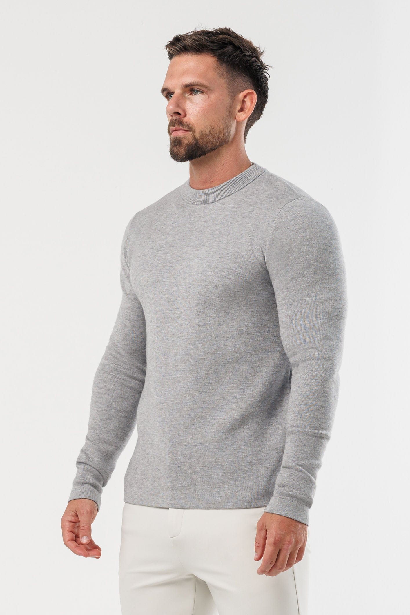 LUXE KNIT SWEATER - GREY