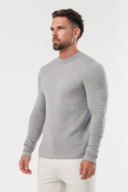 LUXE KNIT SWEATER - GREY