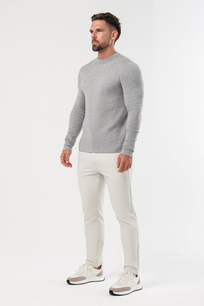 LUXE KNIT SWEATER - GREY
