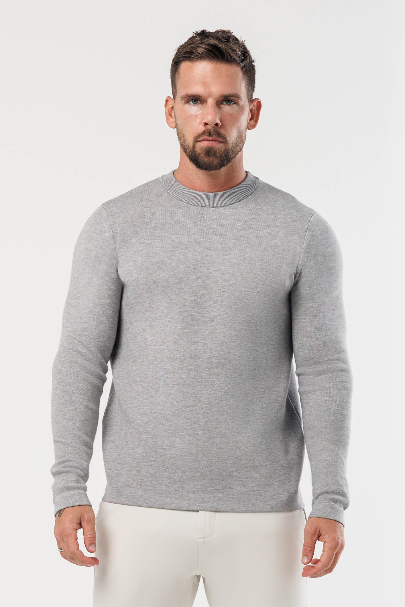 LUXE KNIT SWEATER - GREY