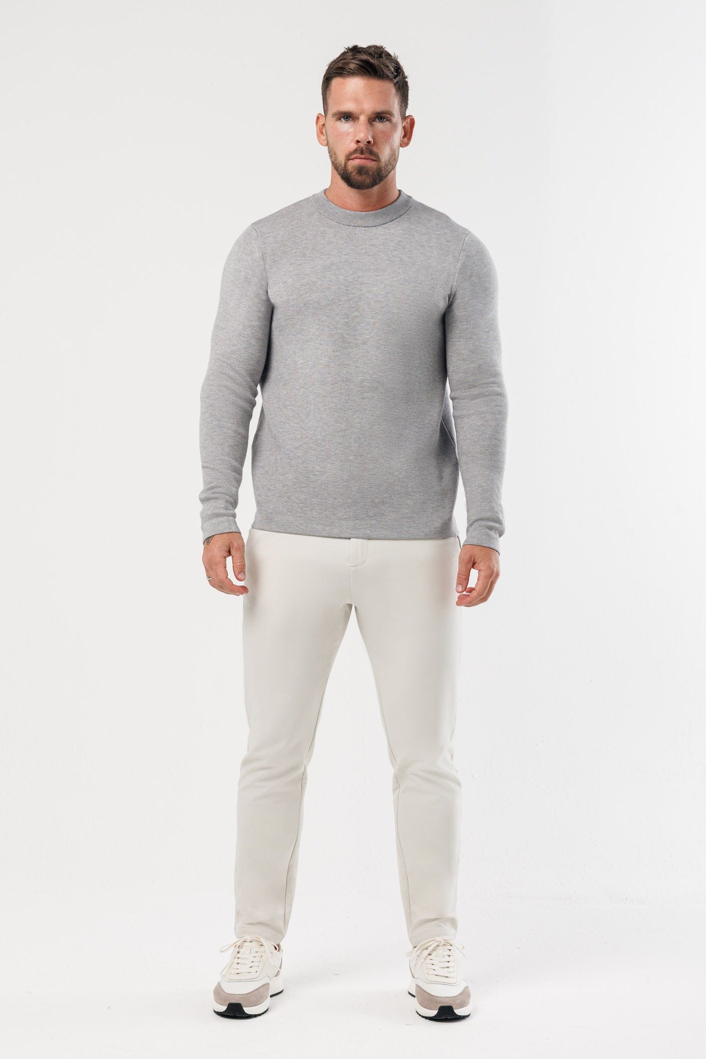 LUXE KNIT SWEATER - GREY