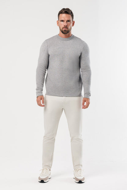 LUXE KNIT SWEATER - GREY