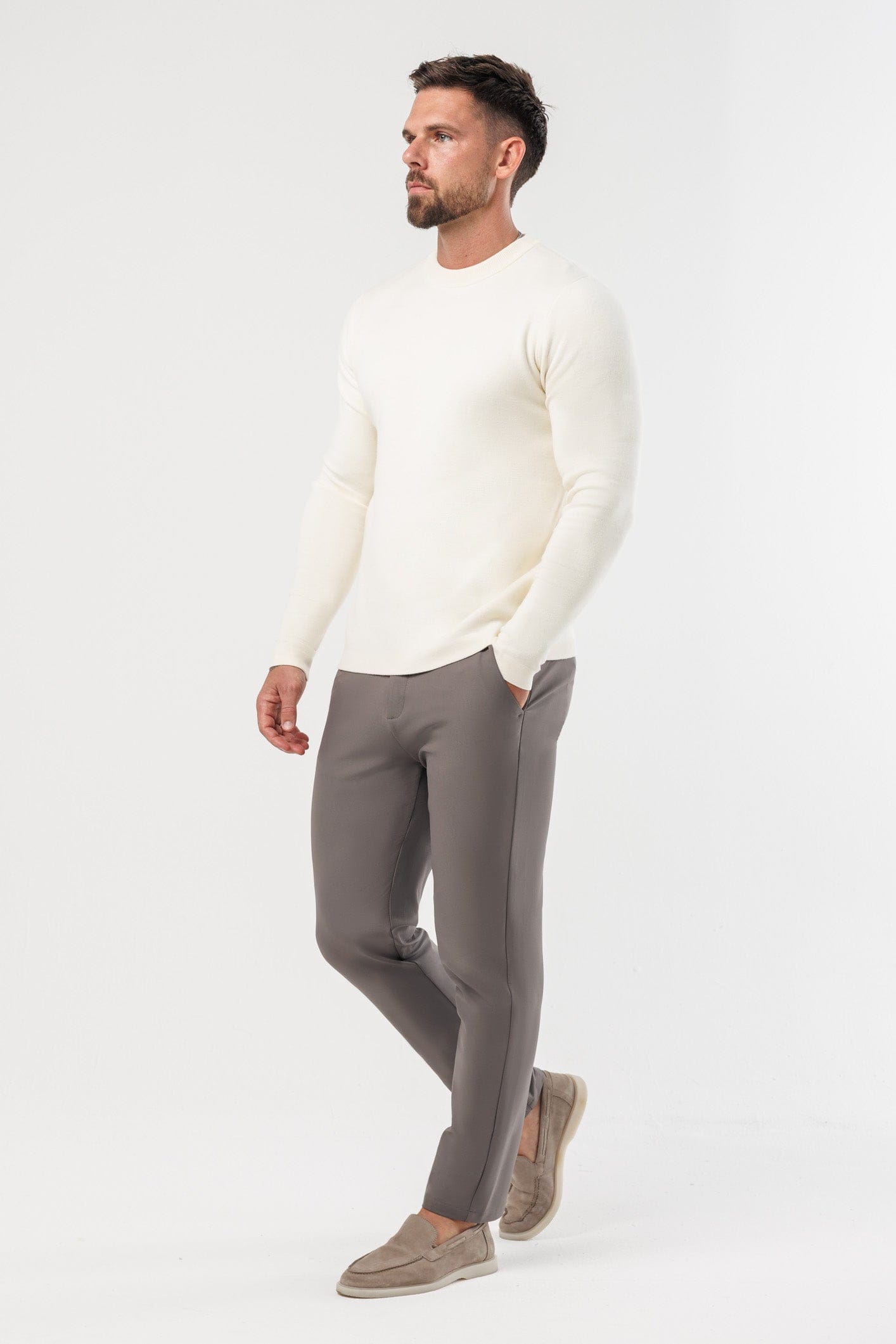 LUXE KNIT SWEATER - LIGHT CREAM