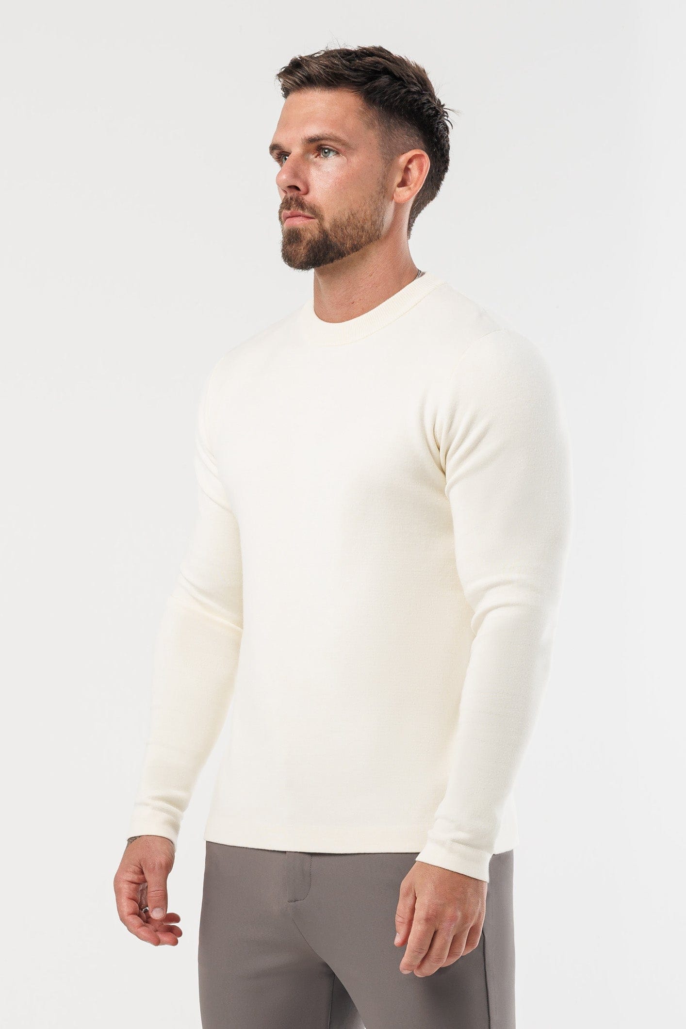 LUXE KNIT SWEATER - LIGHT CREAM