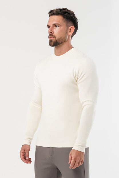 LUXE KNIT SWEATER - LIGHT CREAM