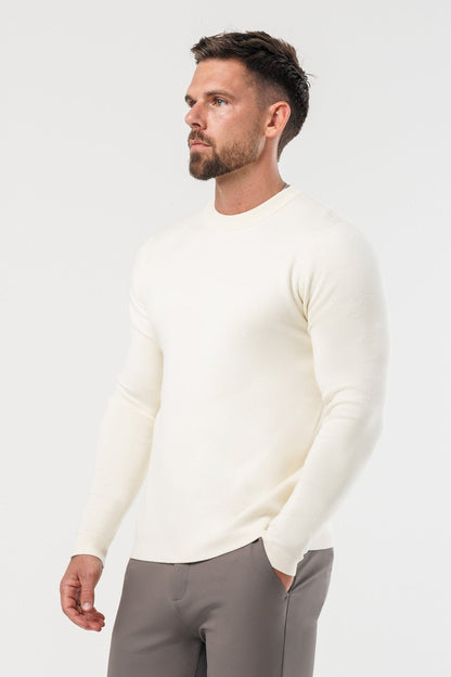 LUXE KNIT SWEATER - LIGHT CREAM
