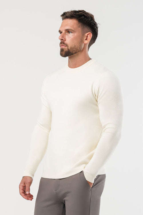 LUXE KNIT SWEATER - LIGHT CREAM
