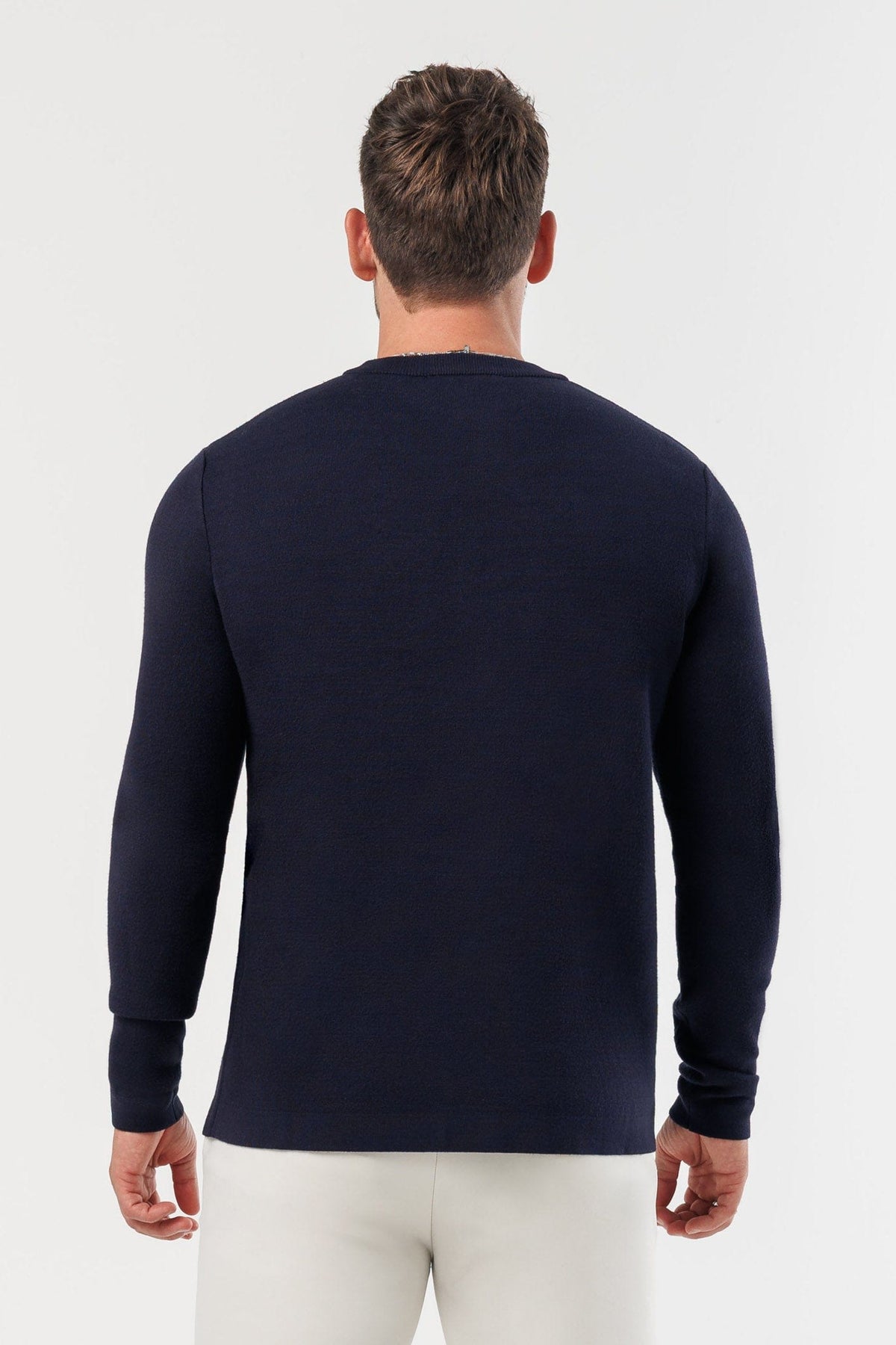 LUXE KNIT SWEATER - NAVY