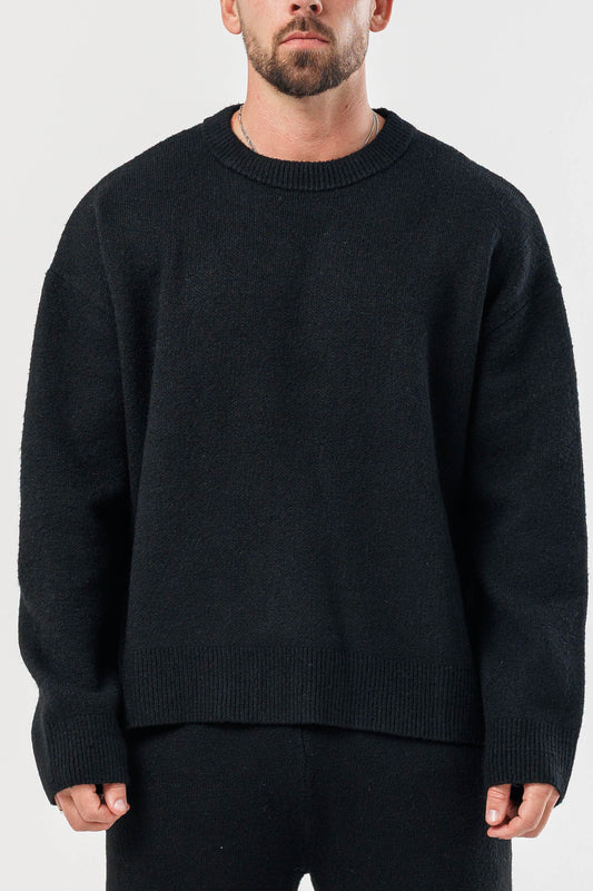 KNIT SWEATER - BLACK
