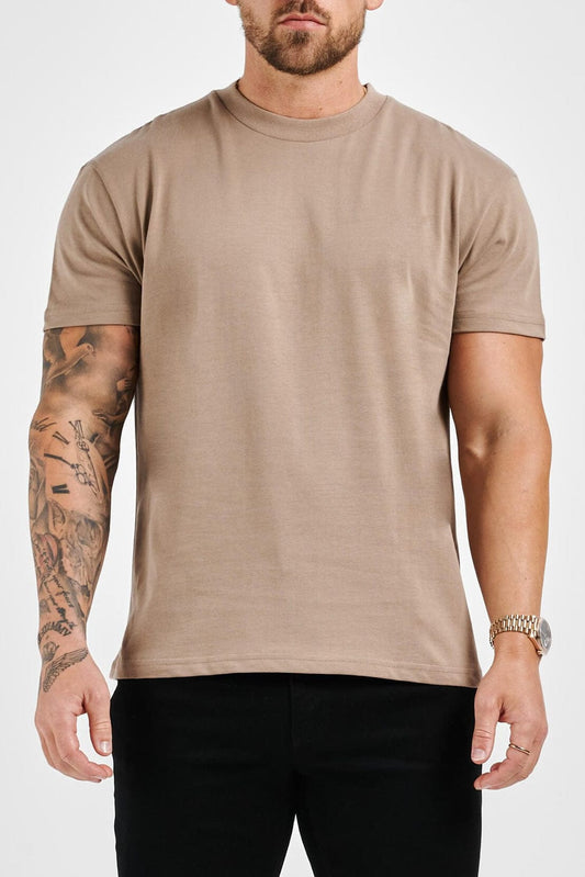 PREMIUM BASICS T-SHIRT (NO LOGO) - TAUPE