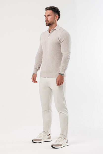 COAST LONG SLEEVE POLO - DEEP STONE