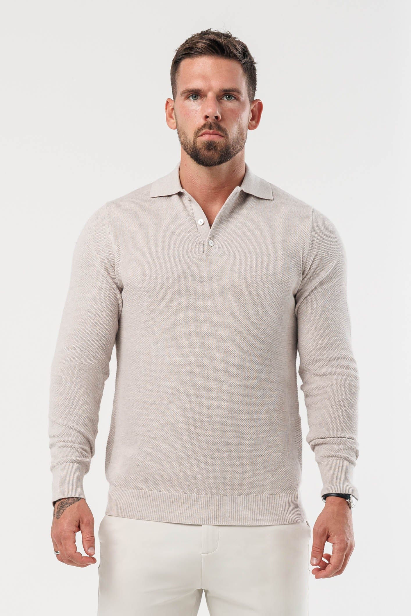 COAST LONG SLEEVE POLO - DEEP STONE