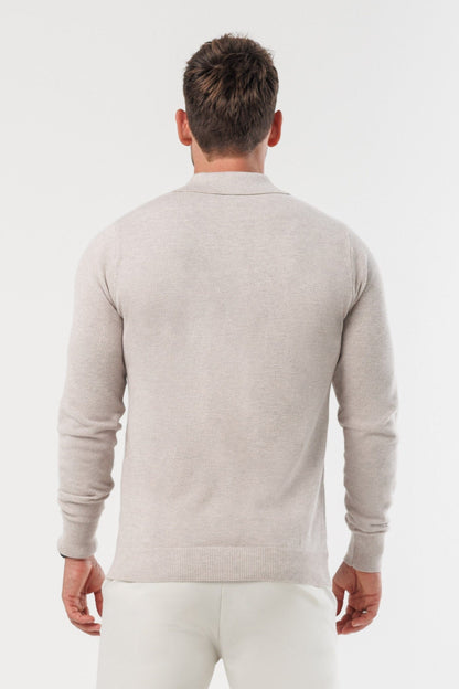 COAST LONG SLEEVE POLO - DEEP STONE