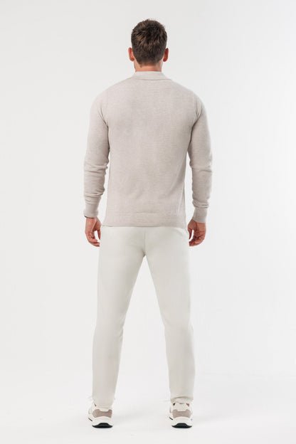 COAST LONG SLEEVE POLO - DEEP STONE