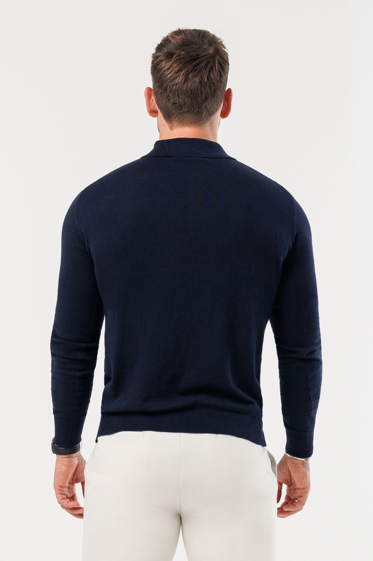 COAST LONG SLEEVE POLO - NAVY